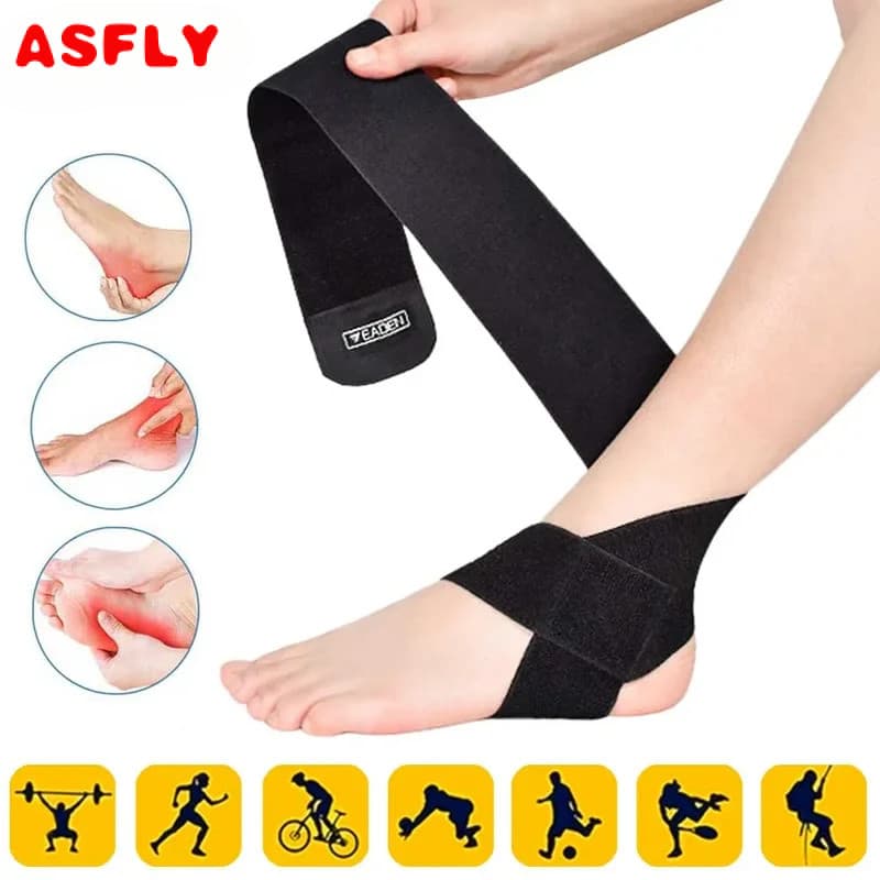 1 Pçs Ultrafino De Alta Elasticidade Tornozelo Envoltório Ajustável Compressão Suporte Cinta Para Correr , Futebol , Bas