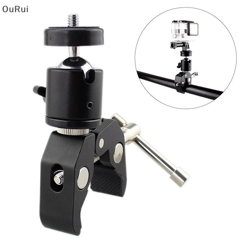 [B & C] 1 Conjunto De Clipe De Parafuso 1/4 CNC Metal Super Braçadeira Com 360 Mini Cabeça Esférica Qui Release Braet Tr