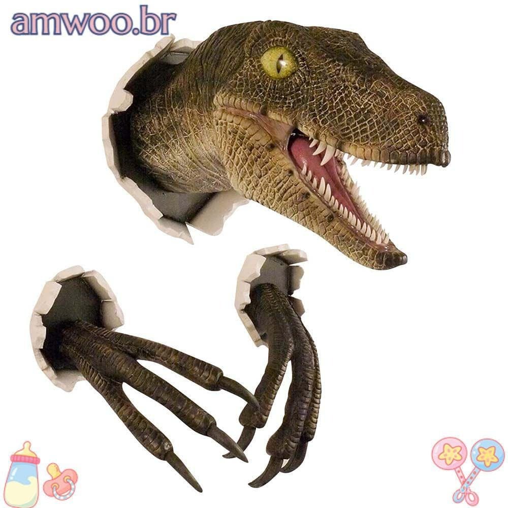 AMWOO Dinossauro Escultura Montada Decoração De Pendurar