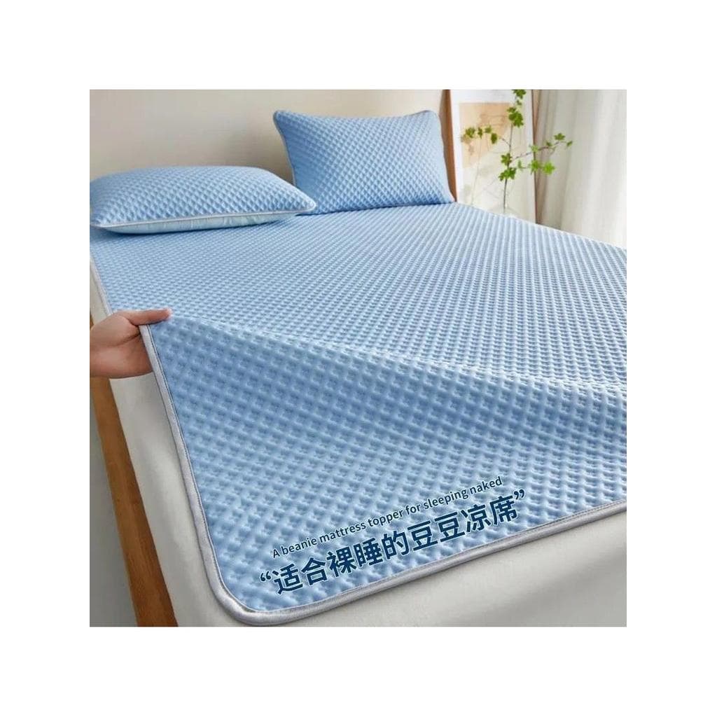 Dormitório de verão legal tapete de seda gelo colchão almofada de cama dormitório estudante cor sólida colchão máquina l