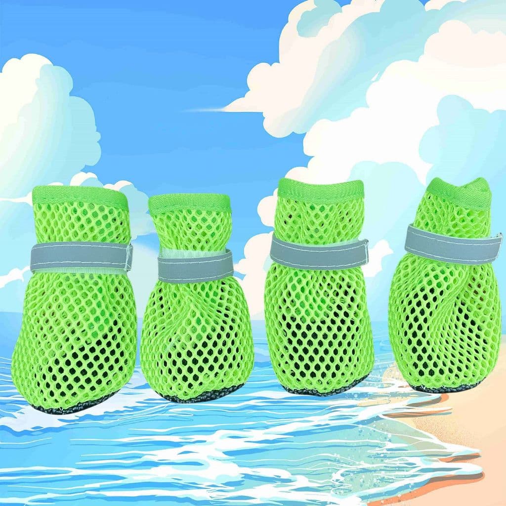 Sapatos de verão para cães pequenos sapatos de tamanho médio sola Bichon Corgi sapatos para animais de estimação antider