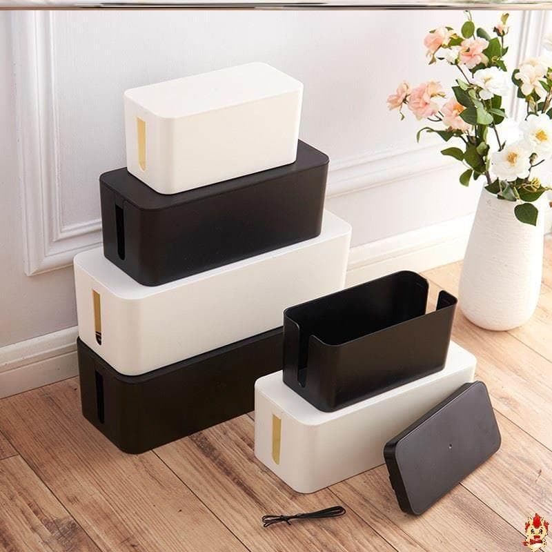 Escondido limpo Desktop fio roteador caixa de armazenamento de cabo de rede organizador caixa escritório casa hub hub ca