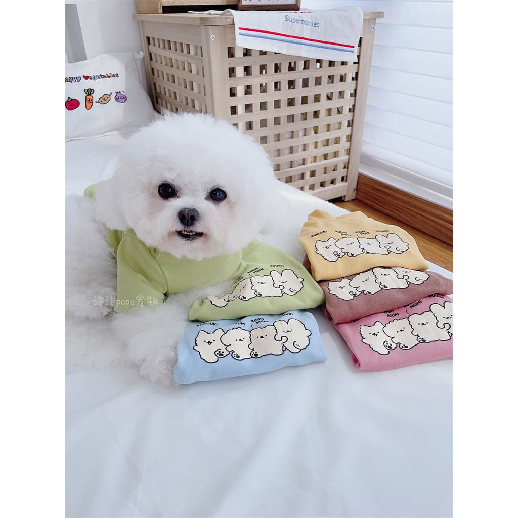Roupas para animais de estimação outono inverno velo camisa de fundo roupas para cães interior quente roupas para casa B