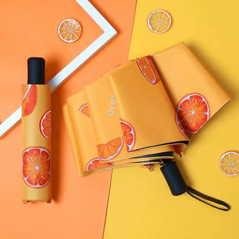 Guarda-sol Manual dobrável para frutas, protetor solar, chuva ou chuva, guarda-chuva para estudantes, à prova de ultravi