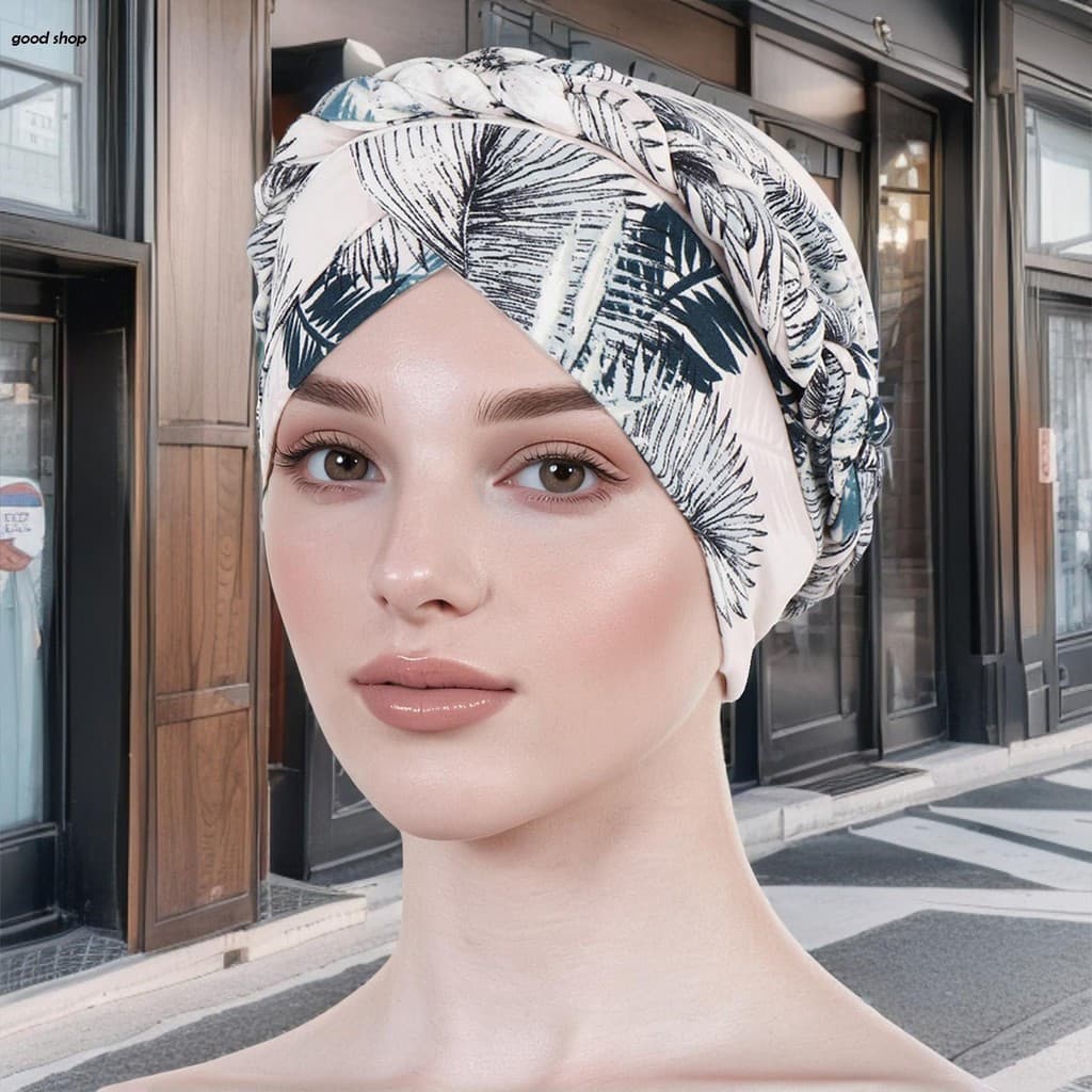 Turbante Pré-Amarrado Feminino , Turbantes De Cabeça Floral , Bonés Macios Torcidos Para Mulheres E Meninas , Presente