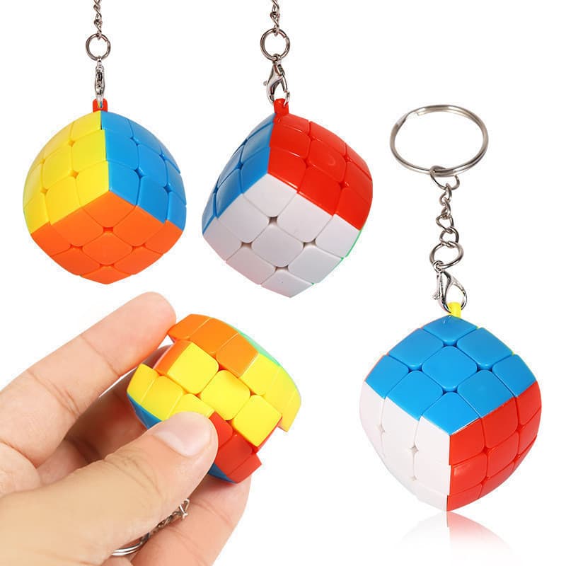 Cubo Chaveiro 3x3x3 Mini de Velocidade 3x3 Sem Adesivos Cubo de 3cm Chaveiro Cubos de Quebra-Cabeça