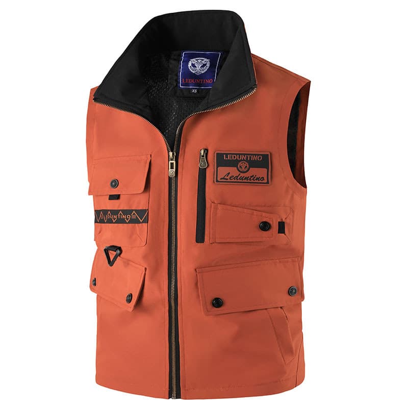 Cross-Border nova primavera outono colete masculino Casual esportes ao ar livre à prova dwaterproof água sem mangas zípe