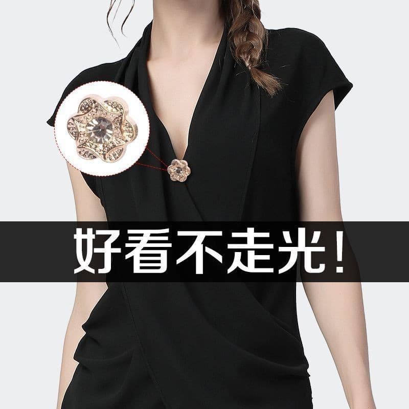 Botão anti-reflexo roupas All-match broche decote reduzido broche anti-reflexo