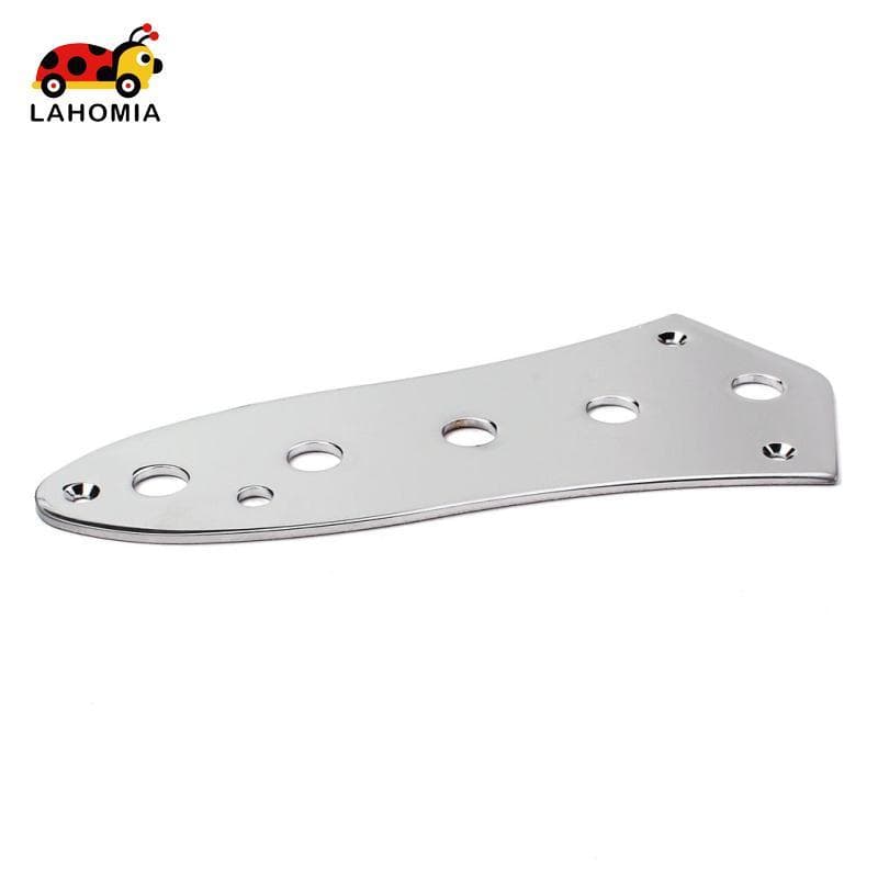 [LAHOMIA] Placa De Controle De 5 Furos Em Aço Brilhante Para Guitarra Cromada