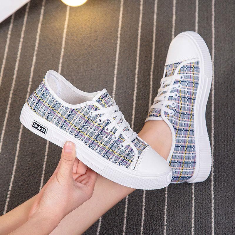 2022 primavera outono novo estilo sapatos de lona moda feminina respirável esportes sapatos casuais versão coreana All-M