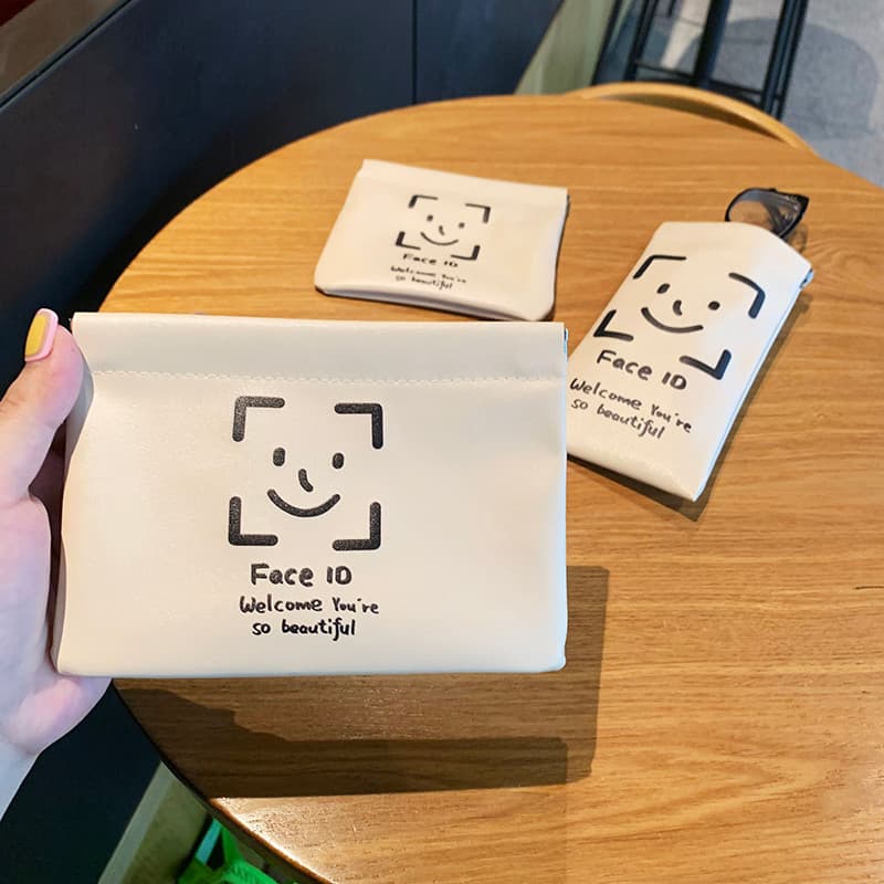 Saco de armazenamento exclusivo portátil batom fechamento automático saco cosmético pequeno saco de fone de ouvido bolsa
