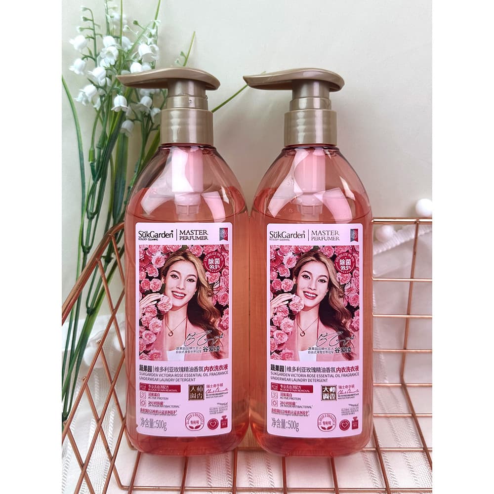 Vegetal pomar Victoria rosa óleo essencial fragrância roupa interior líquida de lavanderia dedicado líquido de limpeza f
