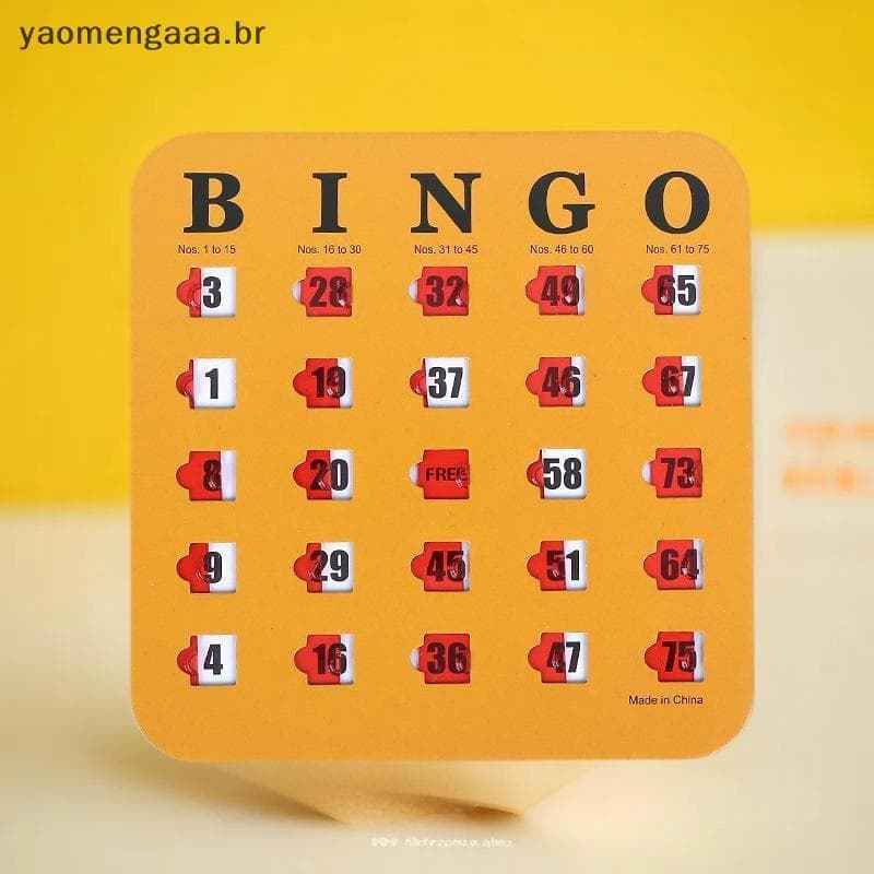 [yaoaa] 5pcs Cartão De Jogo De Bingo Fácil Leitura Com Janelas Deslizantes Capacidade De Pensamento Lógico Reutilizável