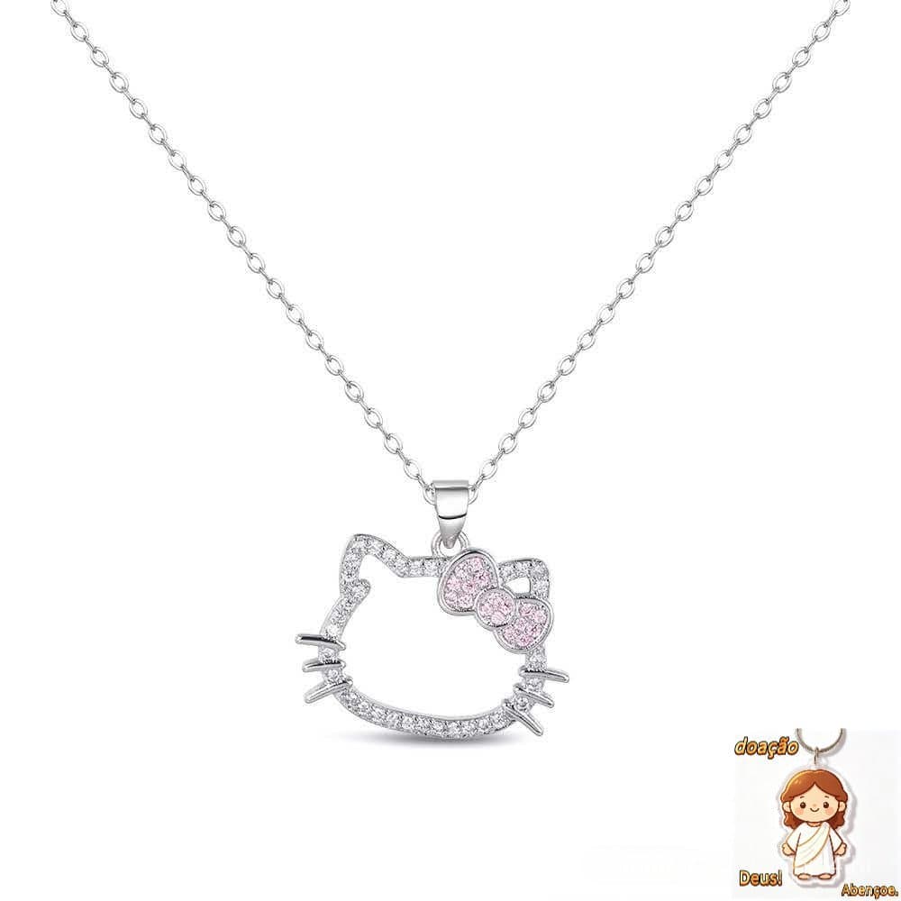 Hello Kittys Colar kawaii delicado temperamento casal valentim presente