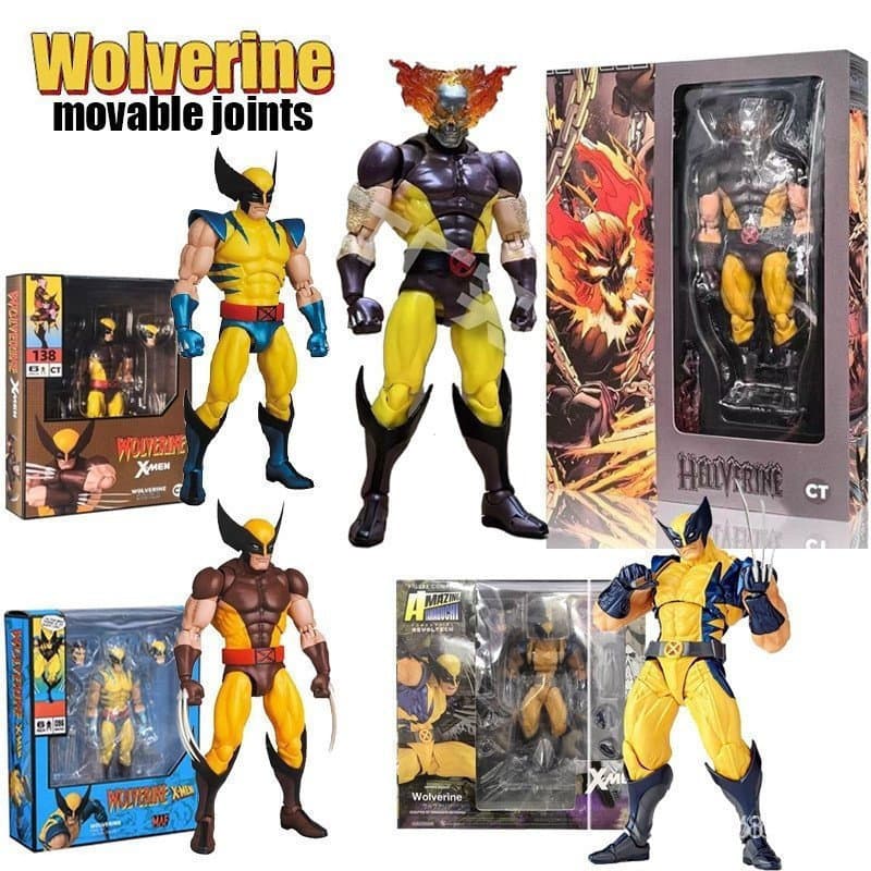 Figura de Ação Wolverine do Inferno da Marvel CT Toys mafex 138 096 Modelo KO Produto de Alta Qualidade Coleção de Pré-E