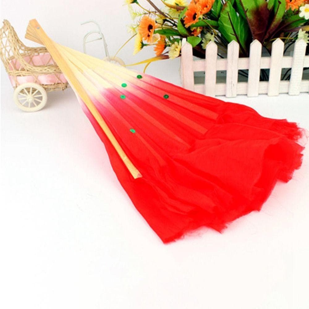 Ventilador De Dança BLUEVELVETQW Yangko , Leque De Véu De Seda De Meio Círculo Estilo Chinês , Fãs Do Ventre Feitos À Mã