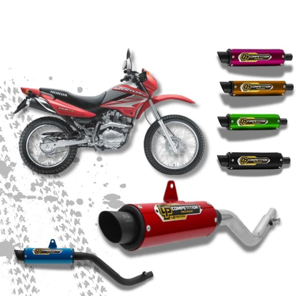 Escapamento Esportivo Cano Moto Honda Nxr Competition Pro Tork Bros 150 2003 2004 2005 2006 2007 2008