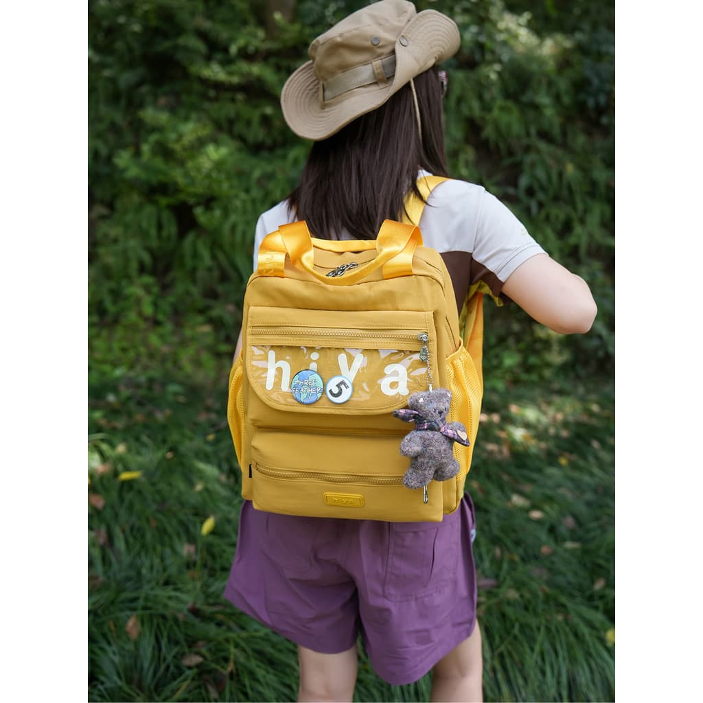 Mochila diária Bolsa para dor Mochila multifuncional de dupla utilização Bolsa de ombro tutorial Bolsa escolar portátil