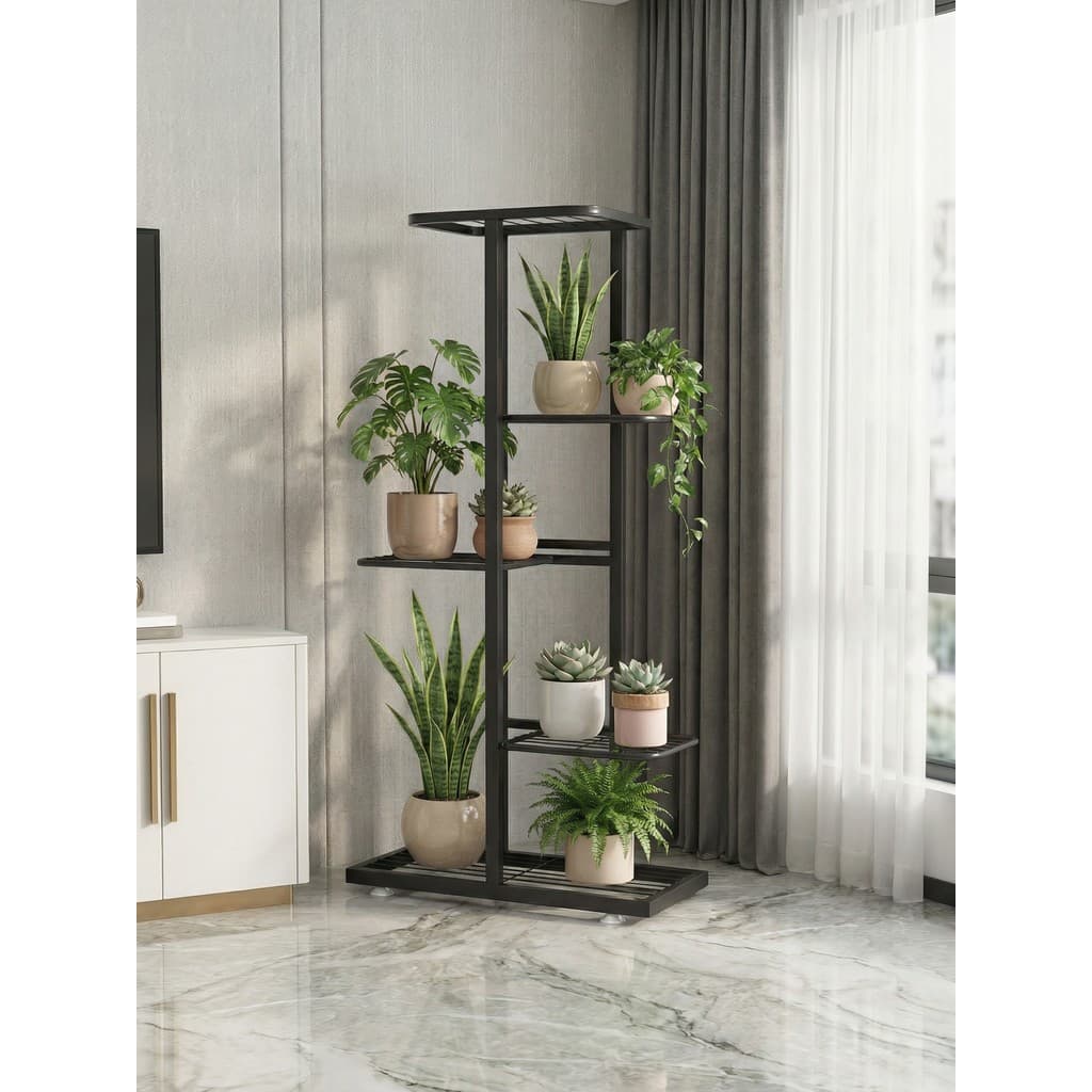 Varanda prateleira de flores sala de estar prateleira de chão vaso de flores colocação Rack planta colocação ferro arte
