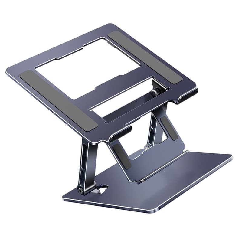 Suporte Articulado Para Laptop blg, Metal Mesa Formato Armazenamento Dobrável, Bandeja Central Aberta E Posi