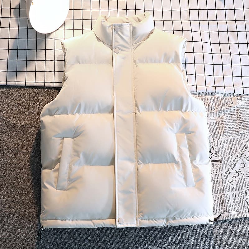 Oversize para baixo colete de algodão masculino inverno engrossado quente algodão-acolchoado colete americano na moda ta