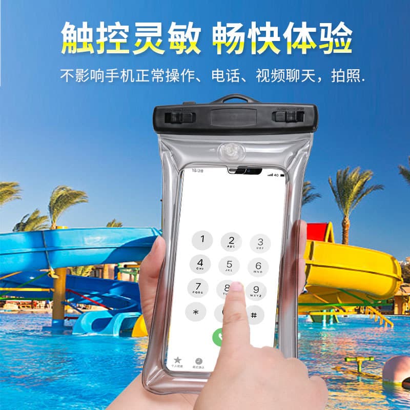 Saco à prova dwaterproof água do telefone móvel paraíso tela de toque Airbag selado caso mergulho equipamento deriva fer