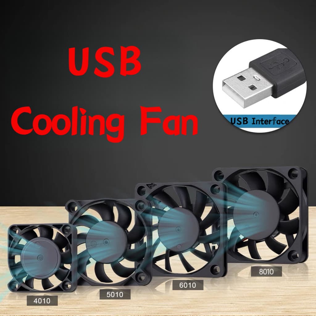Ventilador de resfriamento OB8T 5V DC com interface USB, sem escova, com rolamento de bucha, para computador, laptop, pe