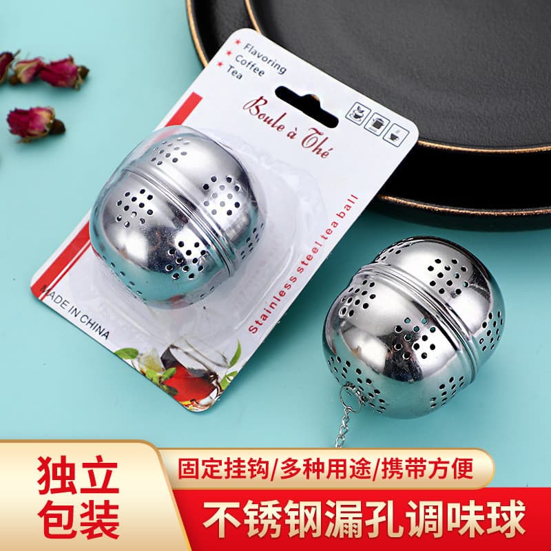 Filtro de aço inoxidável 304 para temperos, esfera para especiarias para preparação de chá, coador de chá, utensílio par