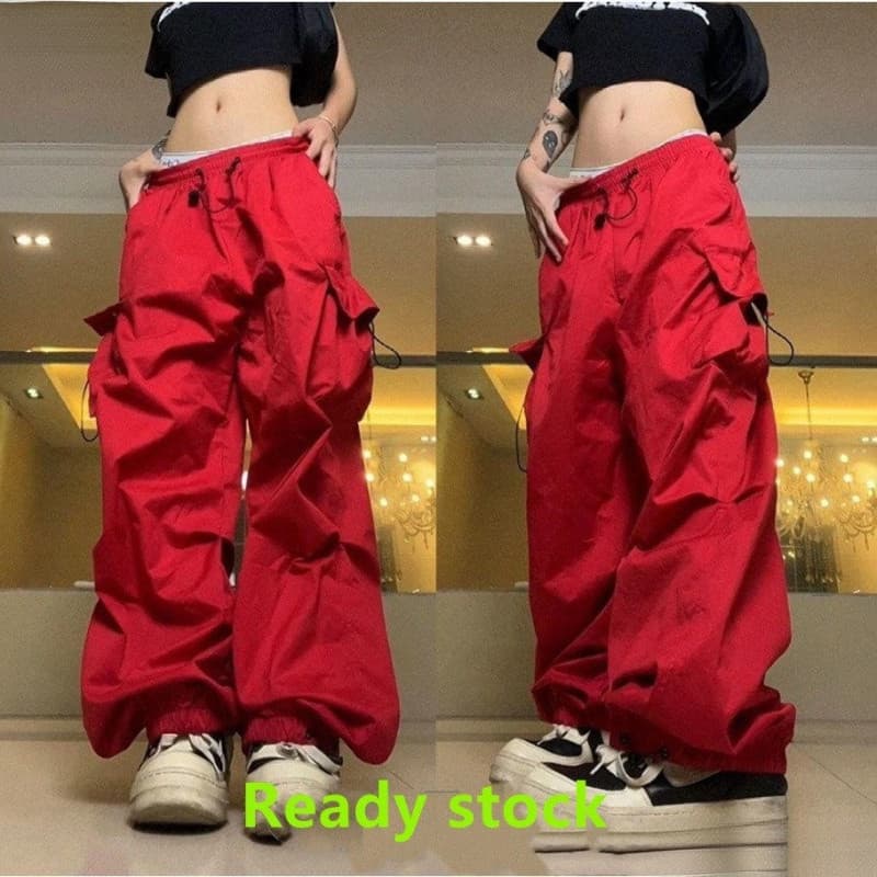 Novas Calças Cargo Techwear Femininas Estilo Streetwear Y2K Coreano Harajuku DHI5 EDZD