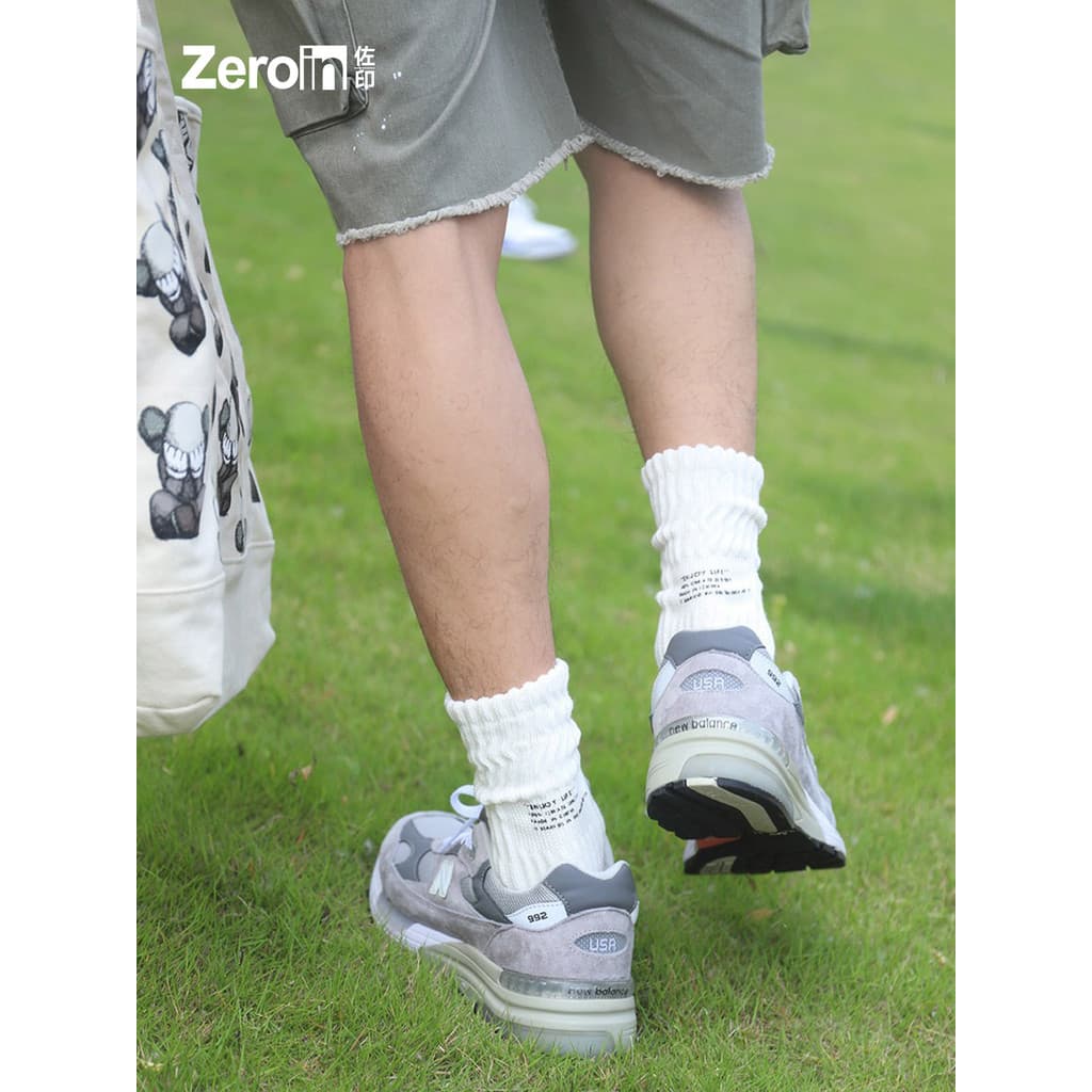 Zoyin verão pilha meias masculinas japonês fio grosso meias de malha meados de tubo meias de algodão puro fio toalha inf
