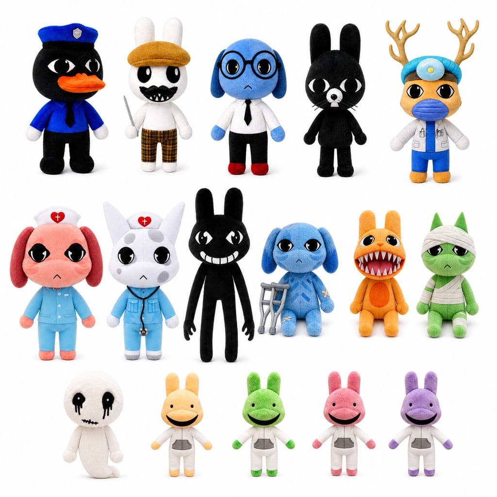 2026 Jogo Quente Animal Hospital Brinquedo De Pelúcia Dr . Boneca Macia Estilo Anime Harlow Ratthew Nurse Stalker