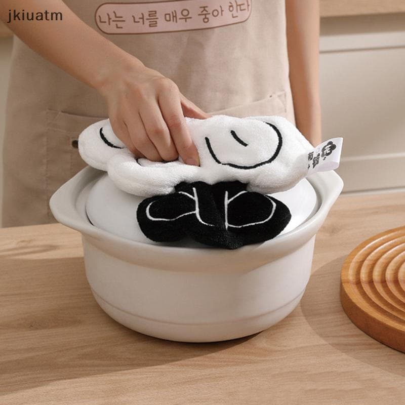 [jkiuatm] Toalha De Mão Floral Pendurada Em Tecido Grosso Altamente Absorvente Para Cozinha E Banheiro , Design Fofo , S