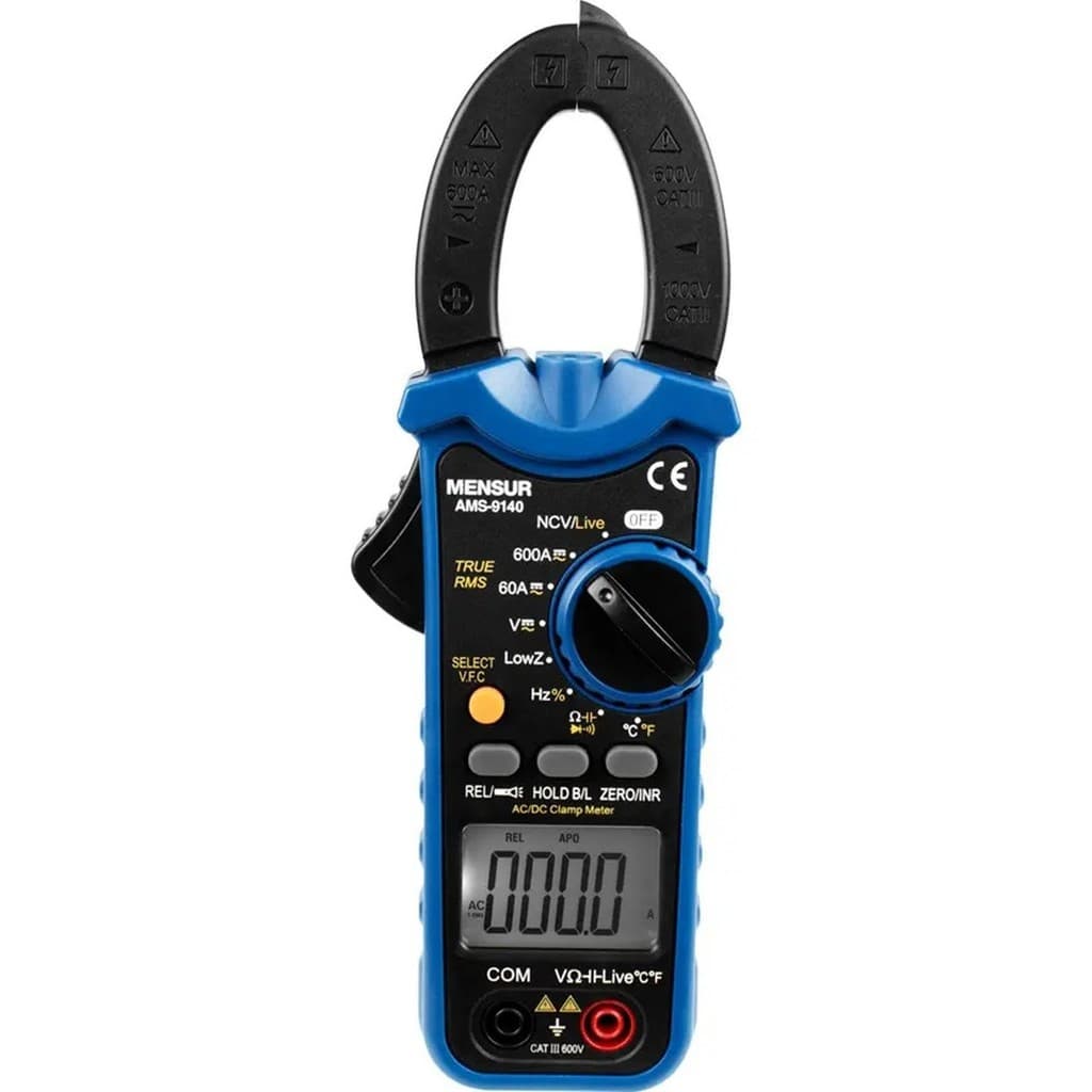 Alicate Amperímetro Digital Mensur AMS-9140 AC/DC True RMS