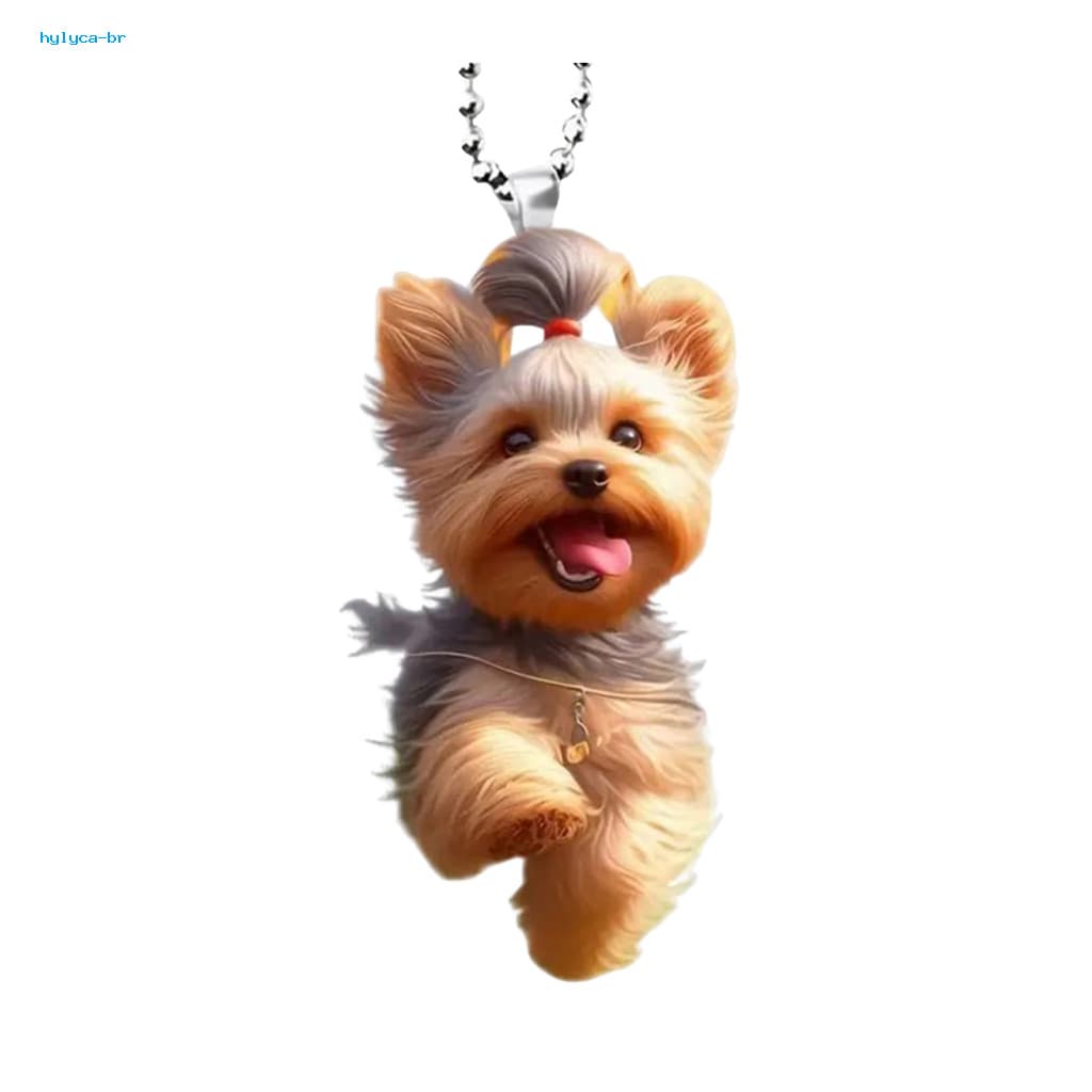 Modern Dog Design Acrylic Ornament 2d Cartoon Keychain Pendant with Lanyard – Cute Hanging Decoration for Car Bag and