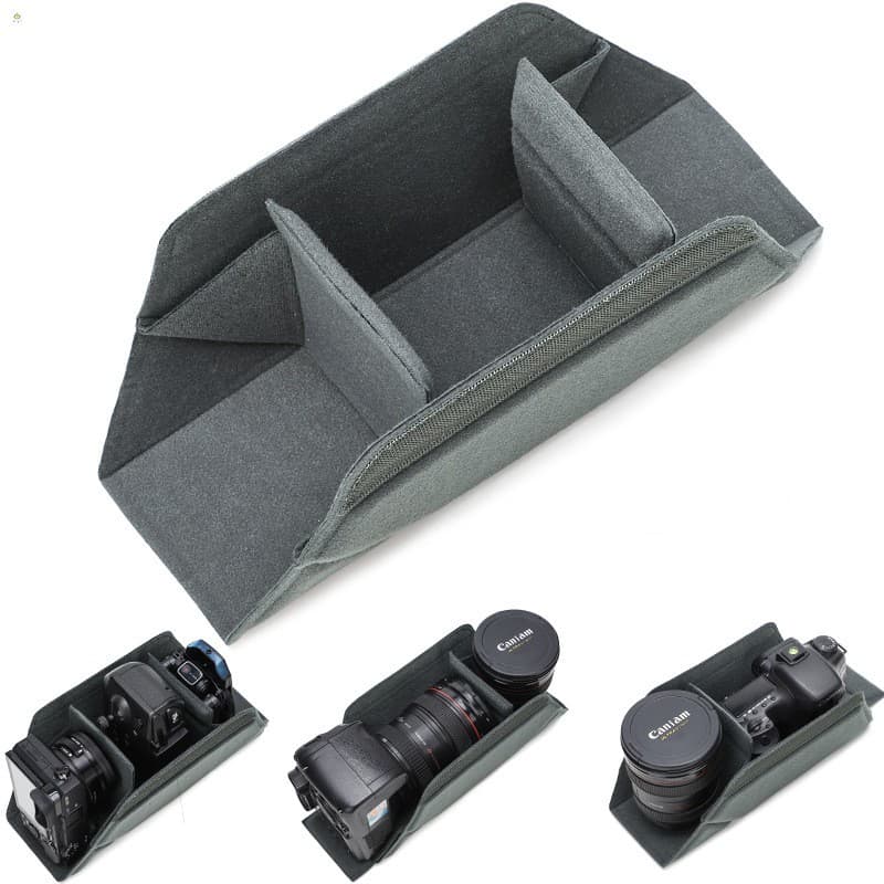 Bolsa De Câmera À Prova De Choque Anti-Queda Inserção-Forro Engrossado De Poliéster Para Armazenamento SLR