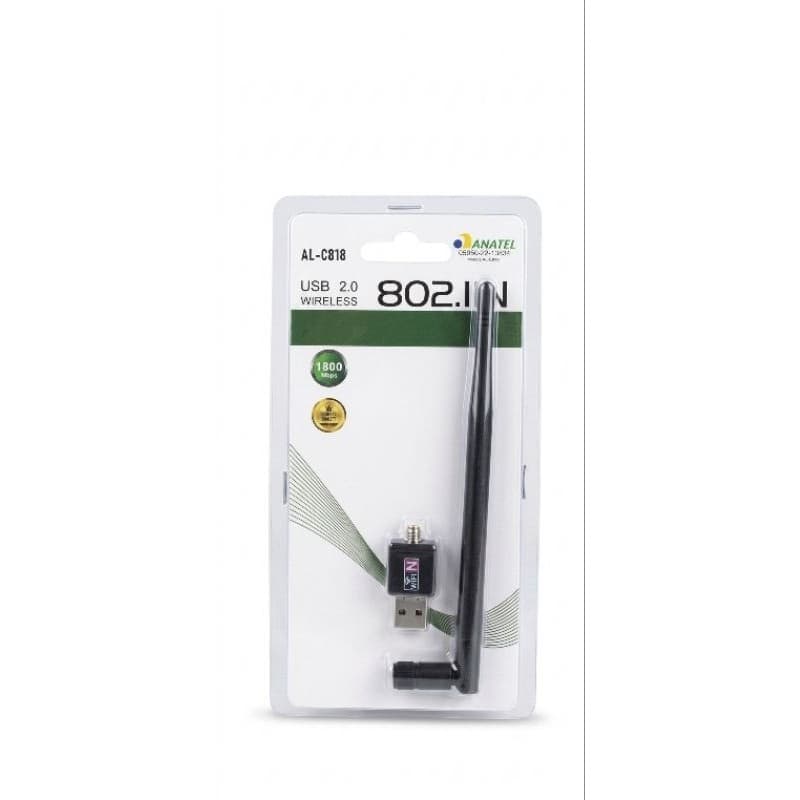 Adaptador Antena Wifi Usb Computador Pc Notebook Al-C818 Original