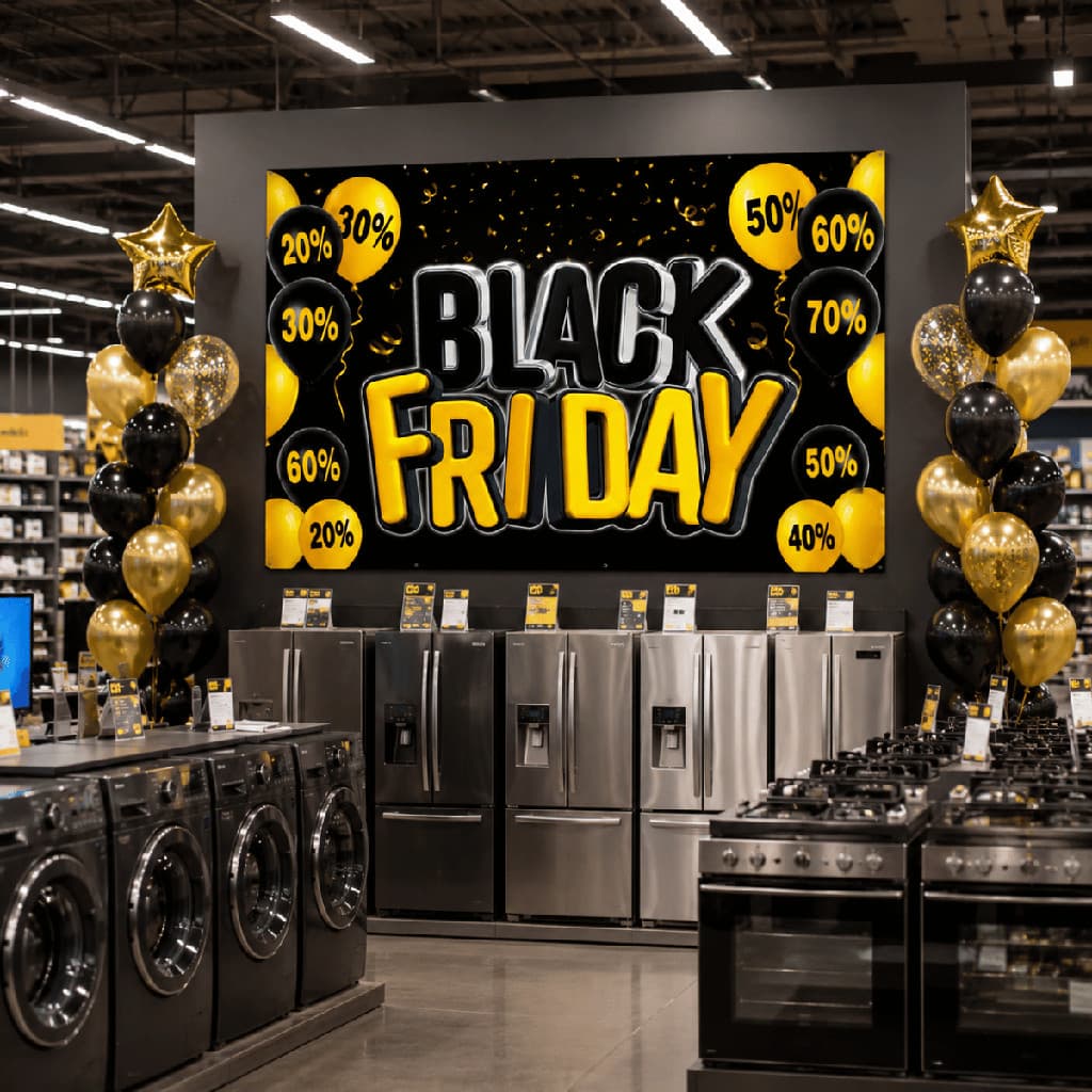 Painel TNT Decorativo Lojas Black Friday 1,40x1,03m
