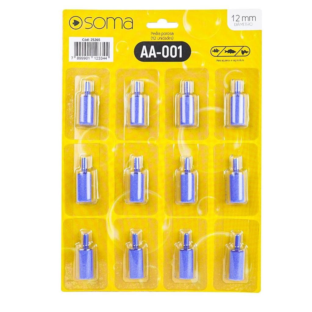 PEDRA POROSA SOMA CILINDRICA AA-001 (12X25MM) (12UN)