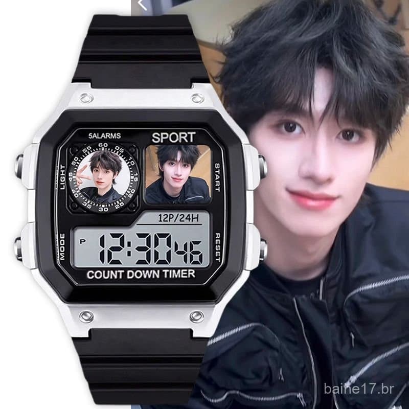 Produto popular Zhu Zhixin TOP: Relógio eletrônico com tema juvenil, relógio de pulso silencioso para estudantes, unisse