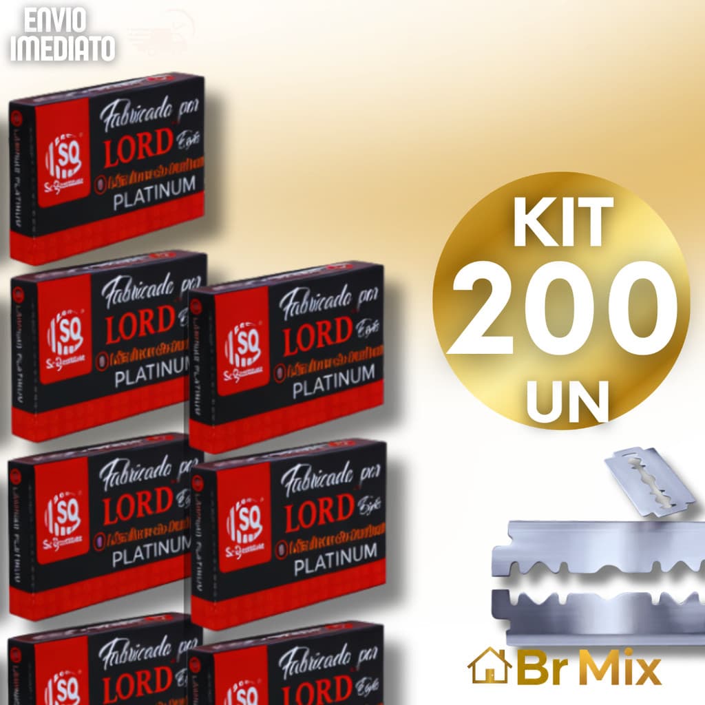 Lâmina Lord Barbear Platinum Profissional Domestica Barbearia Salão Utensílios