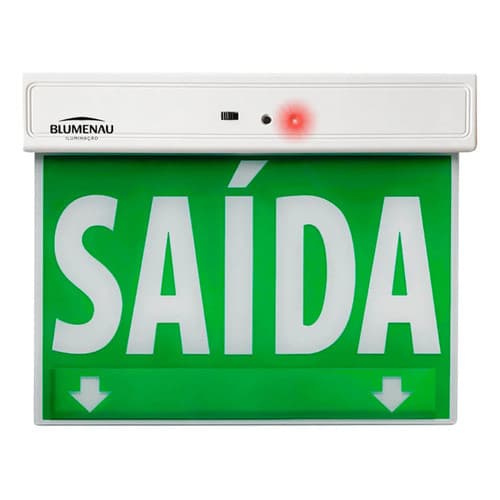 Placa de Saida LED 1 Face - Verde 1W 100-240V