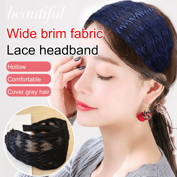 【Design Elegante】[Stylish Design] Fashionable Lace Widebrimmed Hairband for Women's Hair Accessories/Lace Headband/Wide