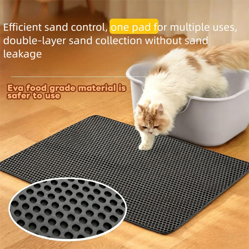 EVA Dupla Camada Favo De Mel Gato Maca Almofada Oversized Engrossado Pet Anti-Cinto Controle De Drenagem De Areia Essenc