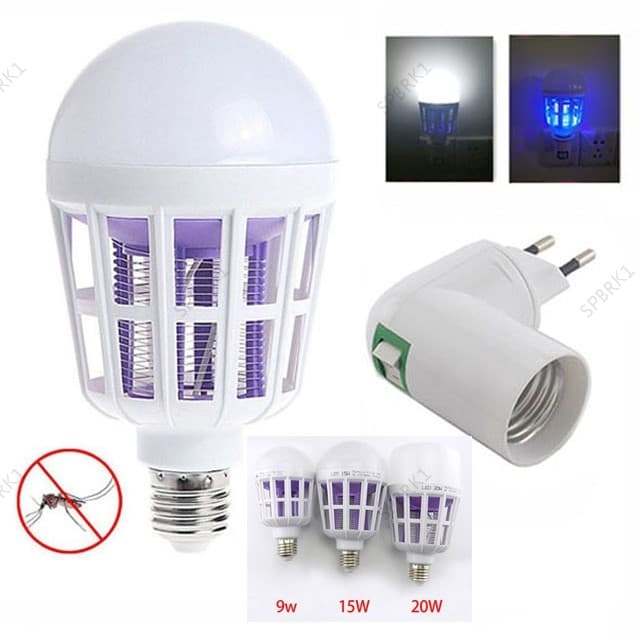 220V Mosquito Assassino Lâmpada Luz Noturna E27 LED Matando Mosca Bug 9W/15W/20W Inseto Anti-Repelente BRK1