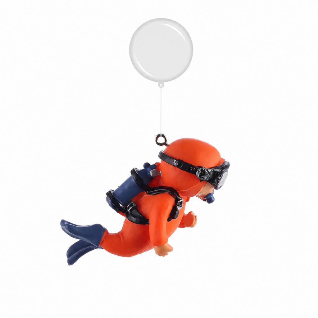 Mini mergulhador Flutuante enfeite Aquário decoração 6,5 cm