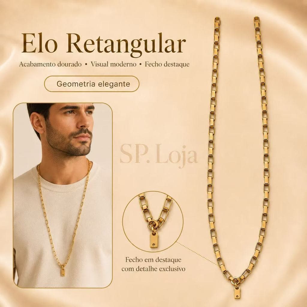 Colar masculino sem pingente 2