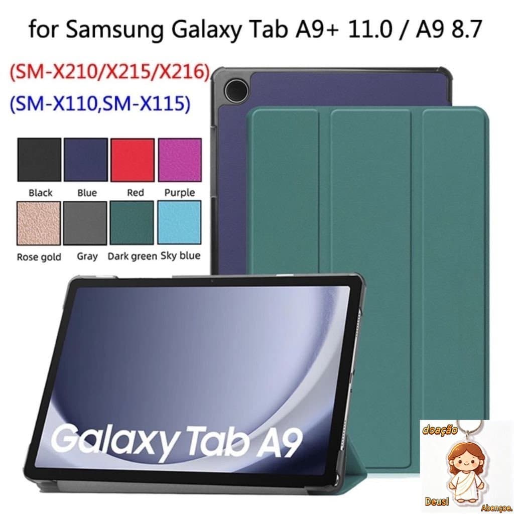 Capa Tablet para Samsung Galaxy Tab A9/ 8.7” E A9/Plus 11”Polegadas SM- X110/X115/ SM- X210/X215