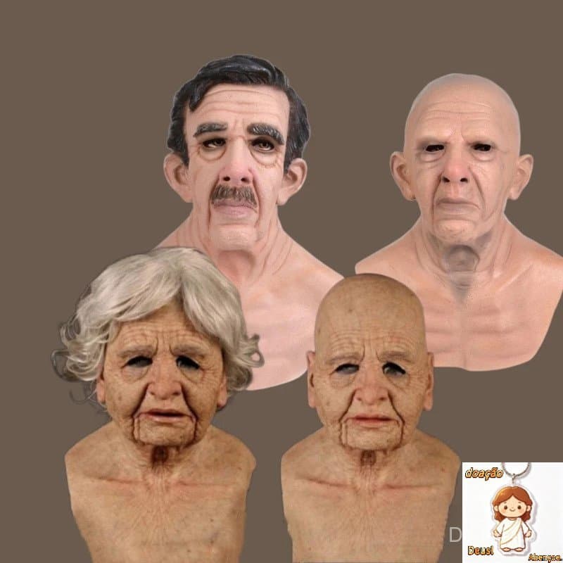 Máscara de Cabeça Completa de Silicone Unissex Realista, Suprimentos de Simulação para Festa de Halloween, Acessórios