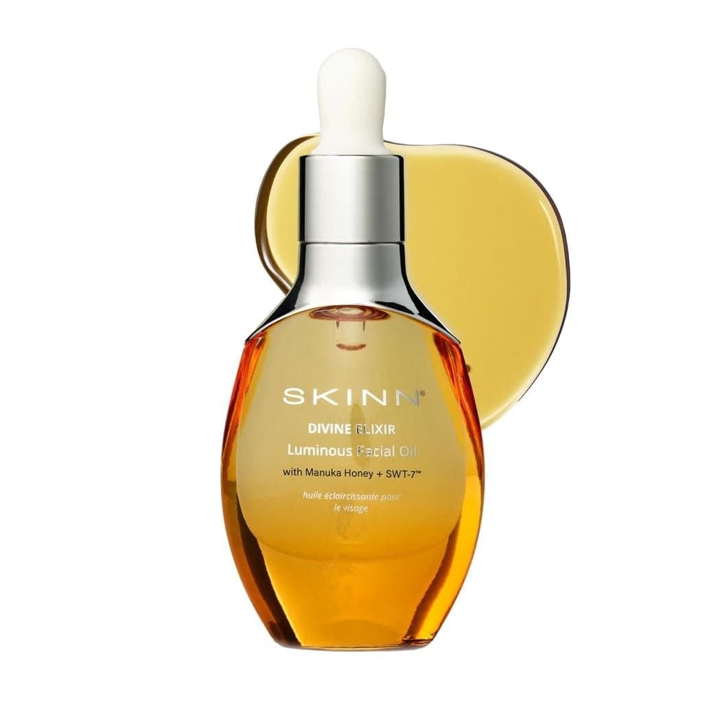 Óleo Facial Luminoso Anti-Idade SKINN para Pele Sensível, Seca e Madura - Óleo Facial Leve e Não Oleoso Reduz Linhas Fin