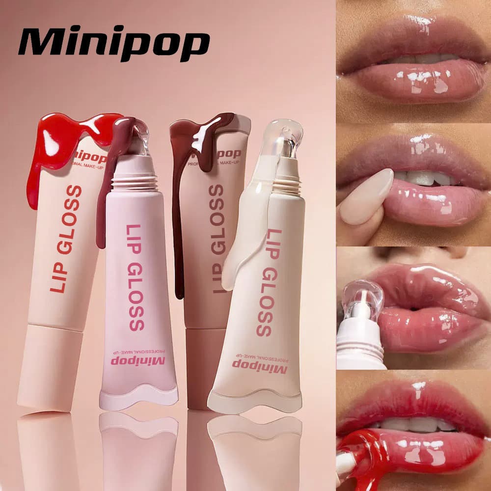 Batom Hidratante MiniPop 6 Cores Óleo Labial de Cor Intensa Efeito de Maquiagem de Longa Duração